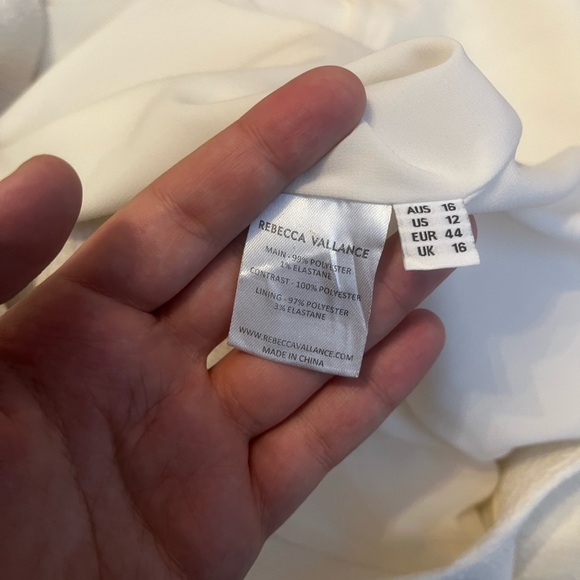 Rebecca Vallance Bridal Genevieve Bow-Trimmed Crepe Midi Dress - White Size 12 - Picture 9 of 10